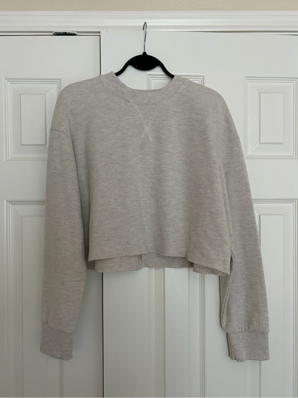 Zara Large Cropped Crewneck Sweatshirt